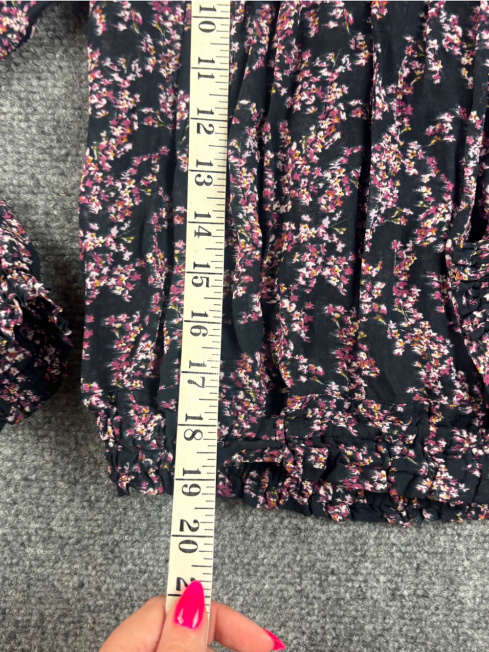 RAG & BONE Women’s Celeste Floral Blouse Black/Pink Long Sleeve size: XS - Picture 4 of 6